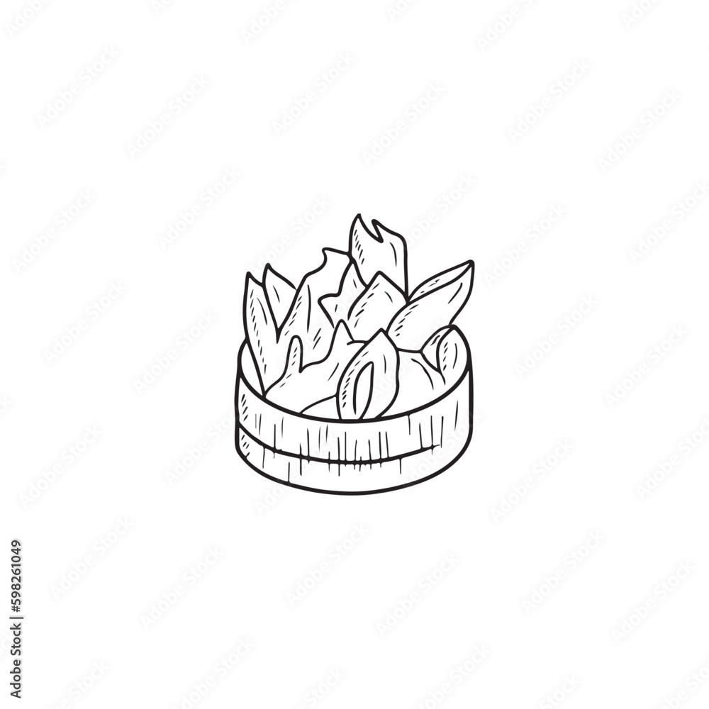 Realistic Crispy Pita Chips In Wooden Plate In Black Isolated On White realistic-crispy-pita-chips-in-wooden-plate-in-black-isolated-on-white