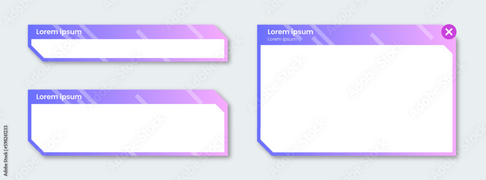 Futuristic lower third and pop up illustration. Video overlay element. Futuristic lower third and pop up illustration. Video overlay element.