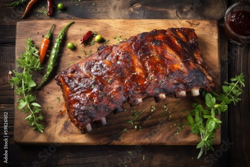 Different types of Ribs ready to eat