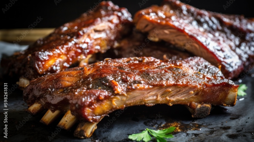 Different types of Ribs ready to eat