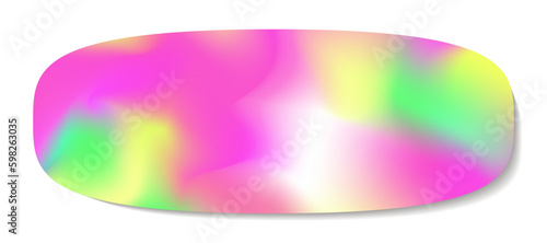 Sticker y2k holography style neon color for decoration, banner, poster vector 10 eps Generative AI