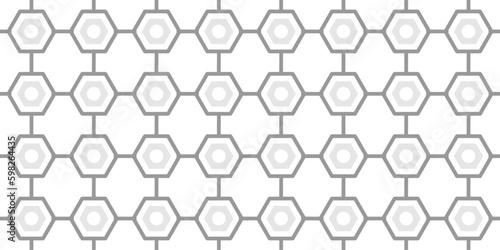 Seamless pattern of hexagons on a white background. Vector illustration