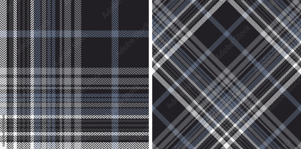 Check plaid set seamless pattern. Check plaid set seamless pattern.