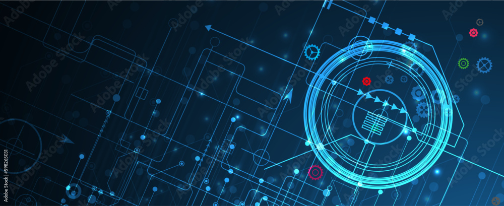 Obraz premium abstract structure circuit computer technology business background