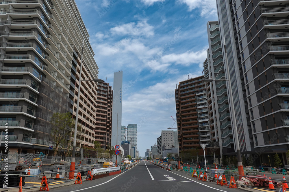Fototapeta premium 晴海五丁目で再開発が進む選手村跡地の整備(東京都中央区)