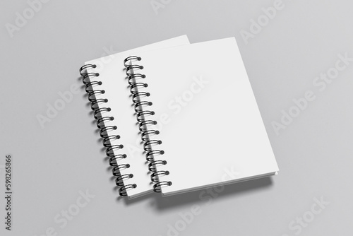 A5 Spiral Notebook Blank Mockup