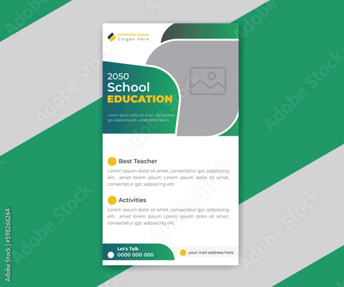 Flat back to school instagram stories collection design template