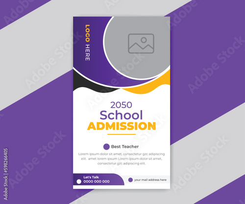Education admission social media instagram story template design