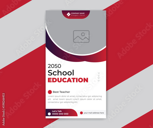 Admission social media instagram story design template