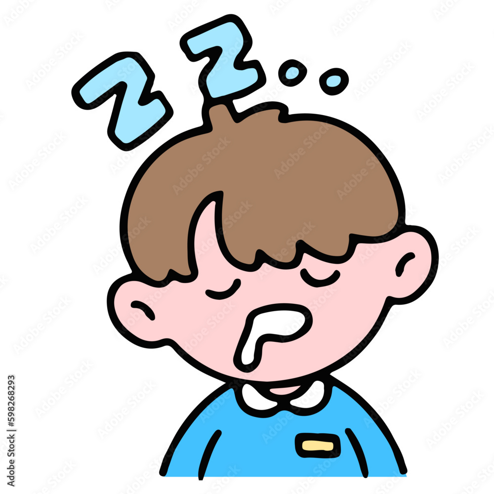 A little cute boy sleeping, isolated on a background vector illustration. A little cute boy sleeping, isolated on a background vector illustration.