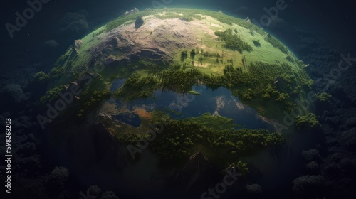 earth in space Ai generative © Murtaza03ai