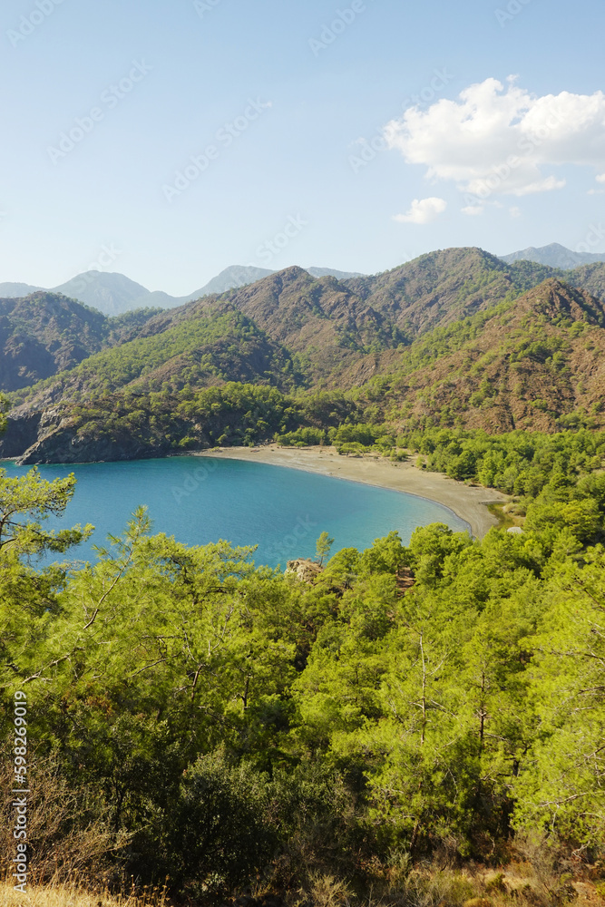 Maden Koyu beach at the Lycian way between Tekirowa and Kemer, Turkey Maden Koyu beach at the Lycian way between Tekirowa and Kemer, Turkey
