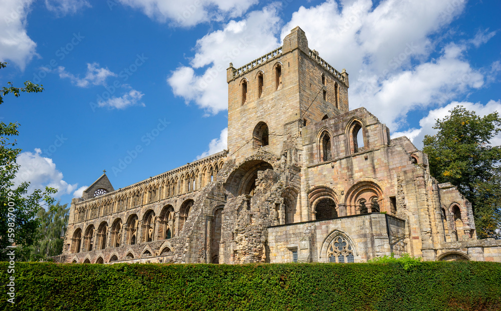 Jedburgh Abbey. Augustinian abbey in the Scottish Borders. Scotland, Great Britain, United Kingdom.