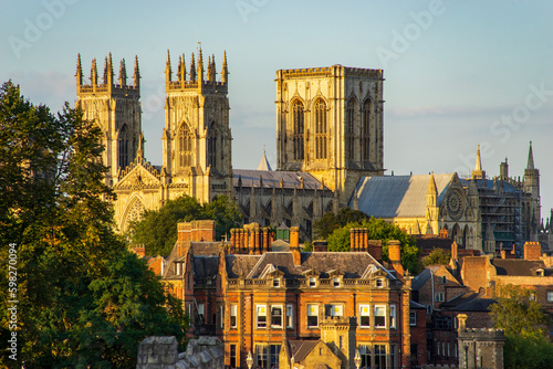 Εκτύπωση καμβά York Minster at sunset from the city wall