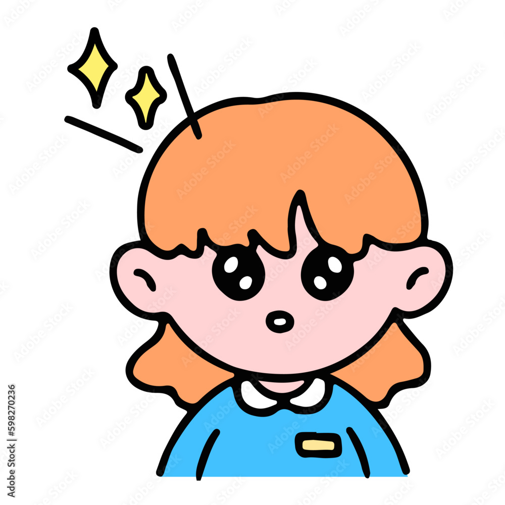 A little cute girl pleading, isolated on a background vector illustration. A little cute girl pleading, isolated on a background vector illustration.