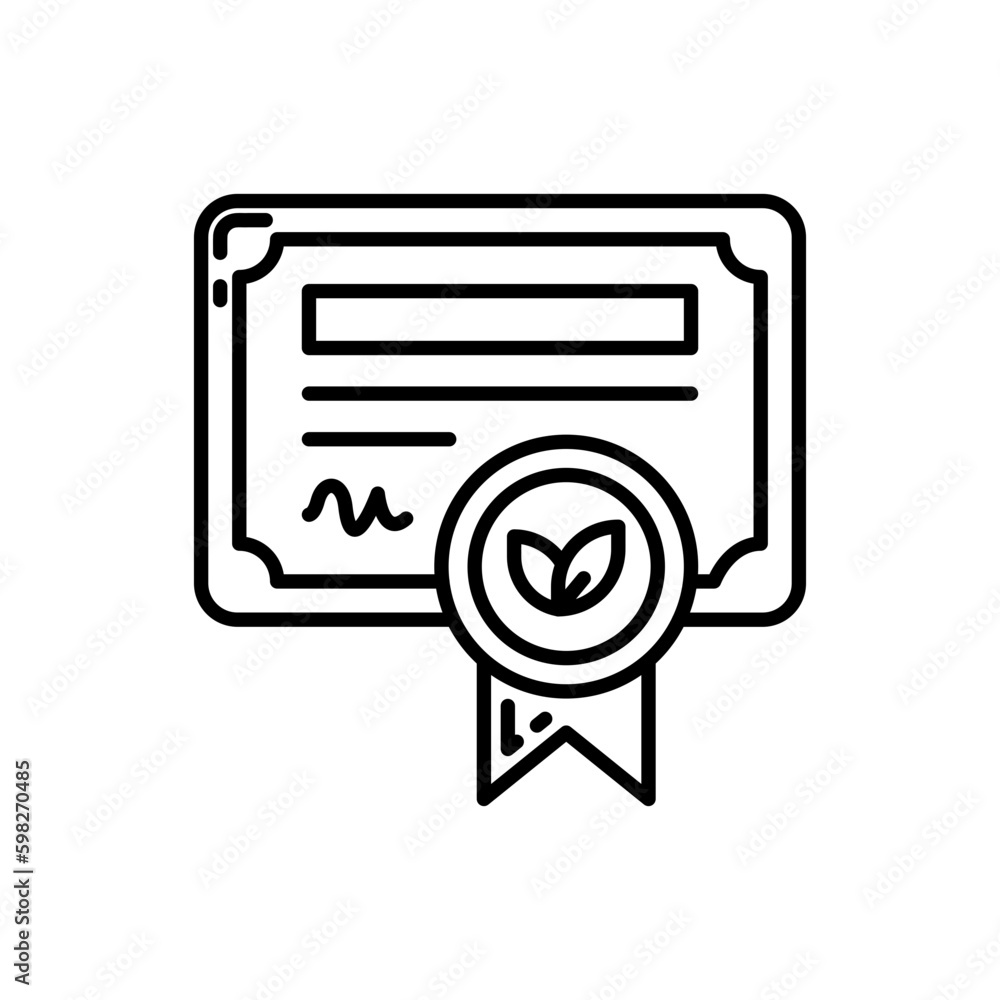 Organic Certificate icon in vector. Illustration Organic Certificate icon in vector. Illustration