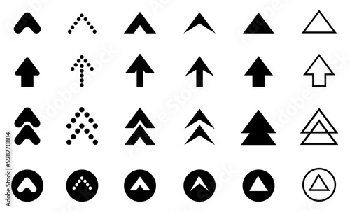 Swipe up black arrows collection. Set of swipe up arrows icon