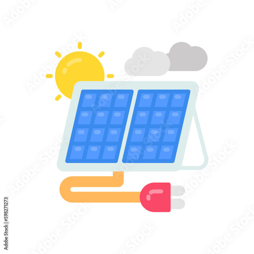 Photo voltaic icon in vector. Illustration