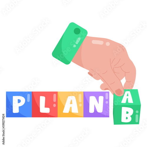 Canvas Print Stratagem sticker in flat style