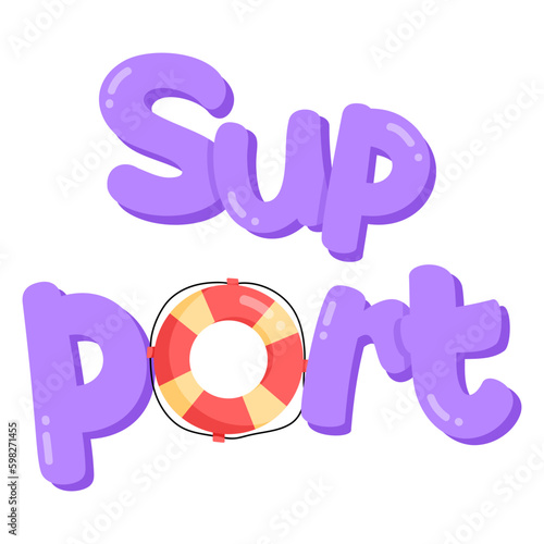 Get a flat sticker of support  