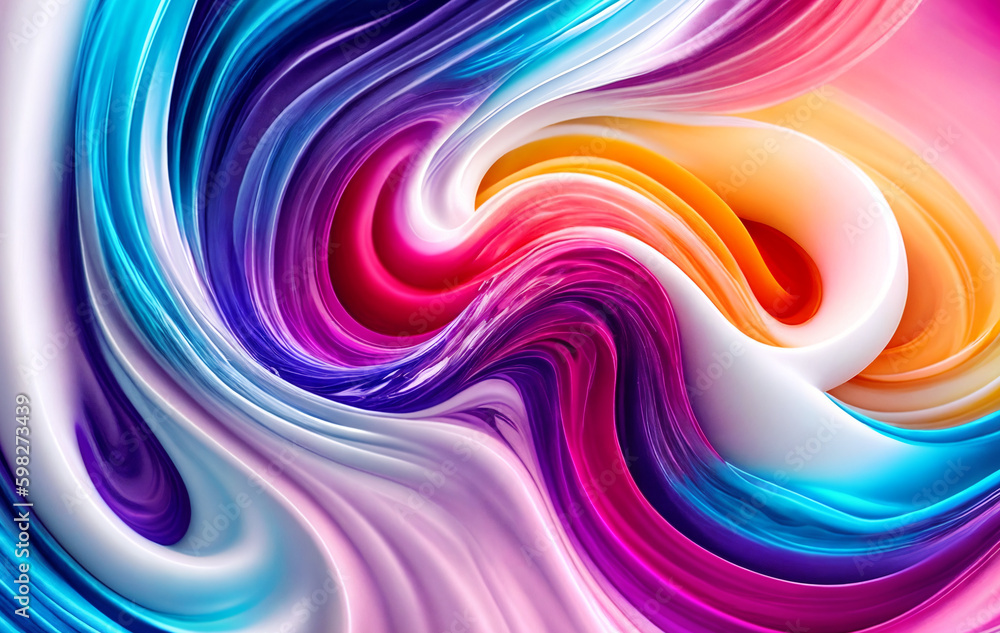 Obraz premium abstract liquid flow swirl background with generative AI technology