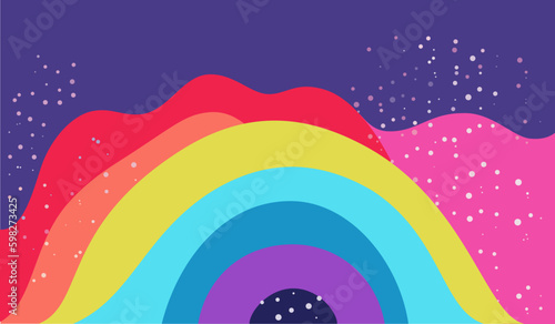 Download rainbow vector. Rainbow graphic illustration. Stylish rainbow