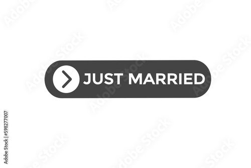 just married vectors.sign label bubble speech just married 