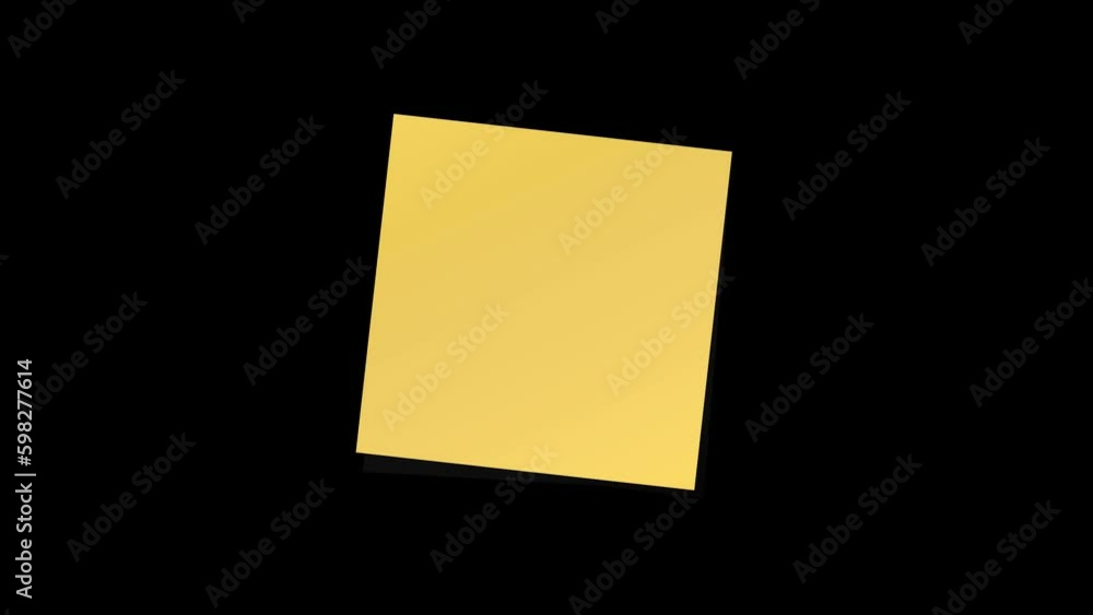 Shaded Sticky Note Transparent Fly-in Animation Shaded Sticky Note Transparent Fly-in Animation