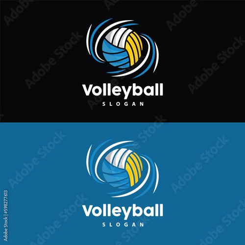 Volleyball Logo, Sport Simple Design, World Sports Tournament Vector, Illustration Symbol Icon