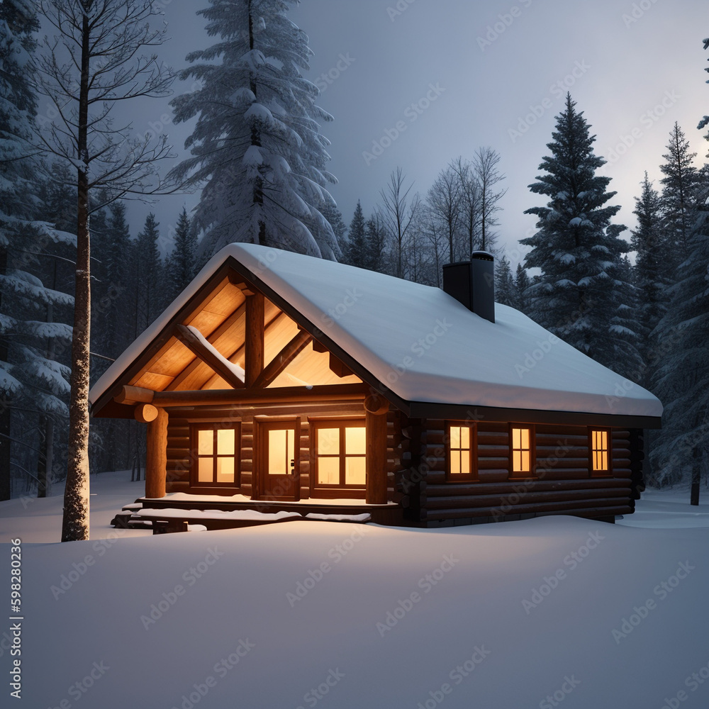 雪山 小屋 Generative AI 雪山 小屋 Generative AI