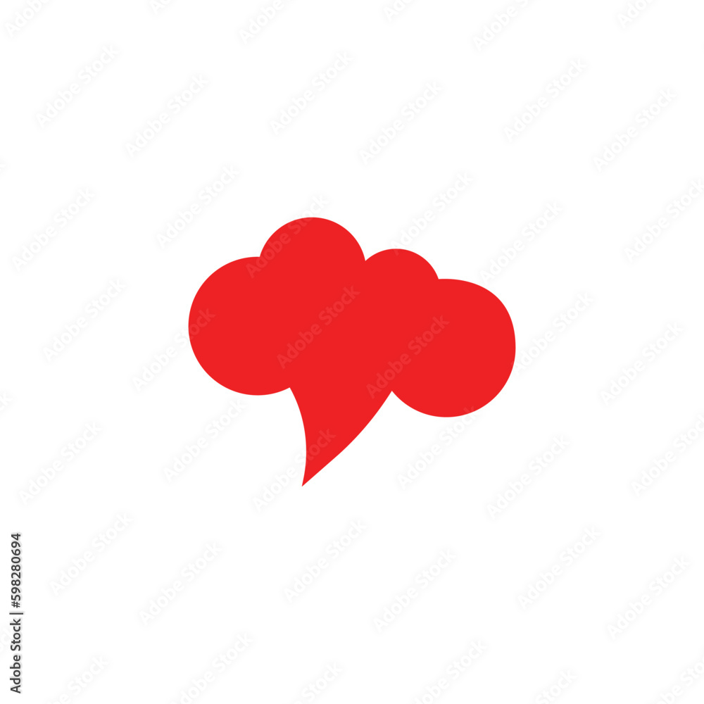 Speech bubbles icon flat design illlustration Speech bubbles icon flat design illlustration