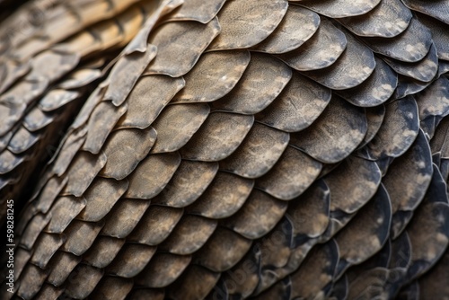 A close-up of a monitor lizard's scale