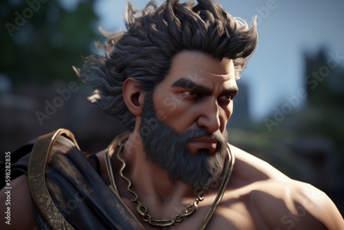 God zeus character muscle. Generate AI