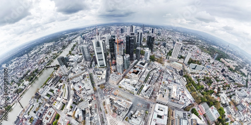 Frankfurt am Main skyline Luftaufnahme
 photo