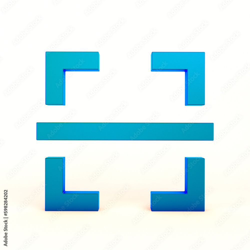 Scan Icon Front Side In White Background Scan Icon Front Side In White Background