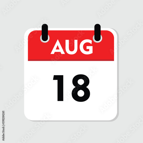 18 august icon with white background