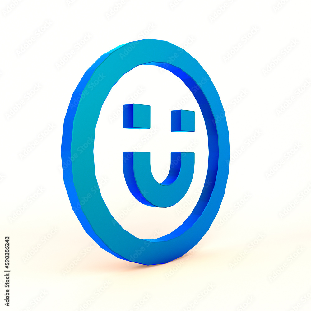 Smile Emoji Left Side In White Background Smile Emoji Left Side In White Background