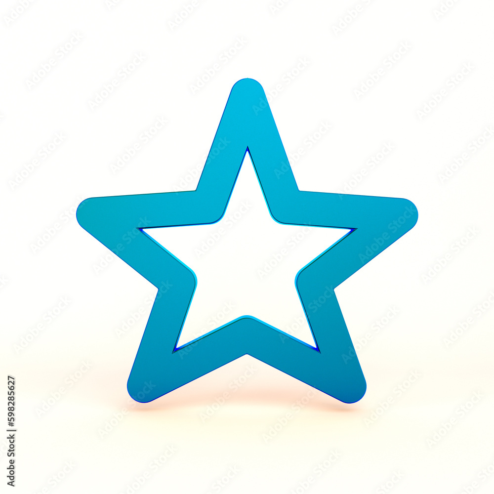 Star Icon Front Side In White Background Star Icon Front Side In White Background