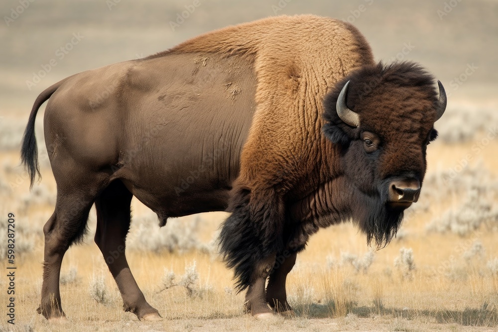 American bison animal. Generate Ai American bison animal. Generate Ai
