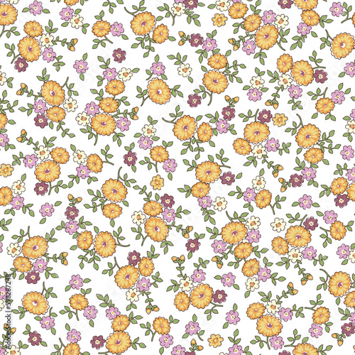 Seamless and liberty style cute floral pattern,