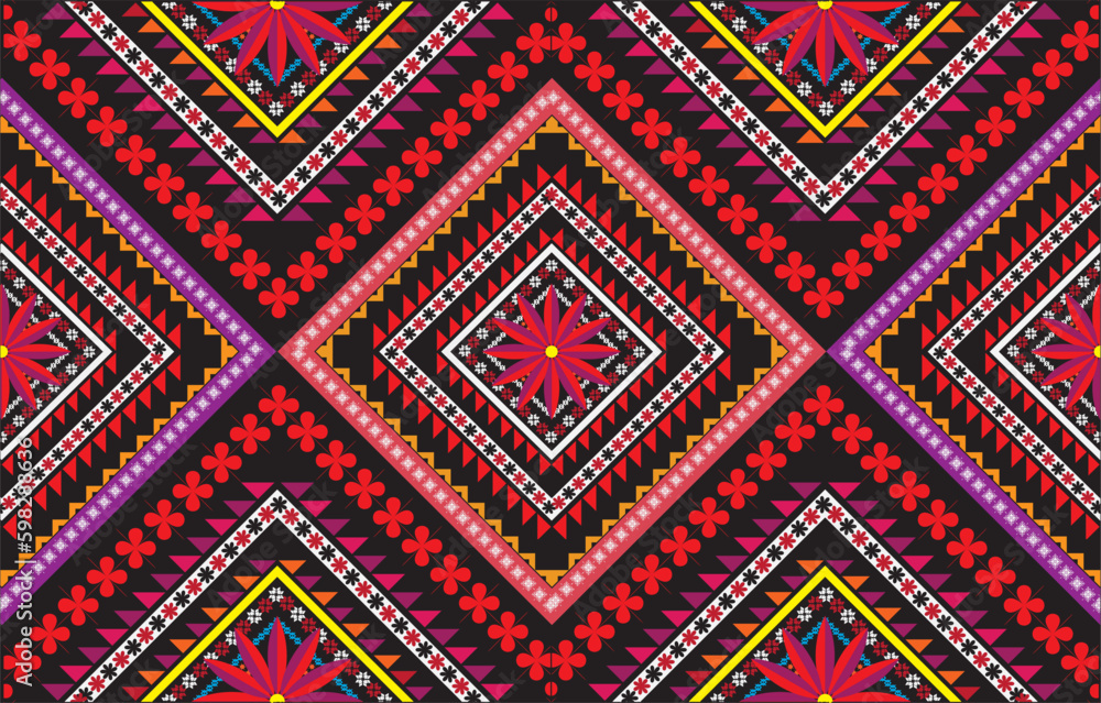 Geometric ethnic oriental seamless pattern traditional Design for background,carpet,wallpaper,clothing,wrapping,Batik,fabric,Vector,illustration,embroidery style.
Geometric ethnic oriental seamless pattern traditional Design for background,carpet,wallpaper,clothing,wrapping,Batik,fabric,Vector,illustration,embroidery style.
