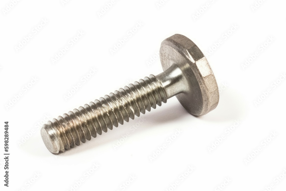 One metal carriage bolt steel. Generate Ai One metal carriage bolt steel. Generate Ai