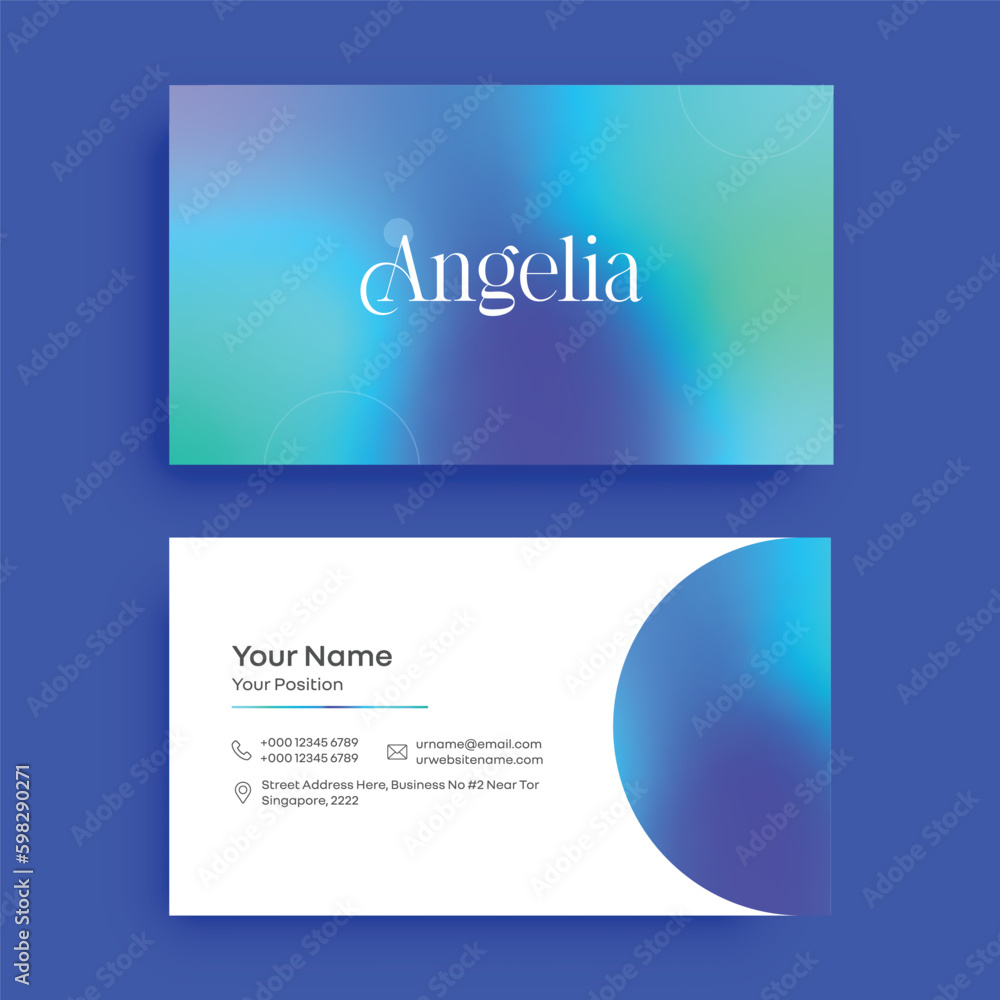 Fototapeta premium Double-sided Creative Vector business card mockup