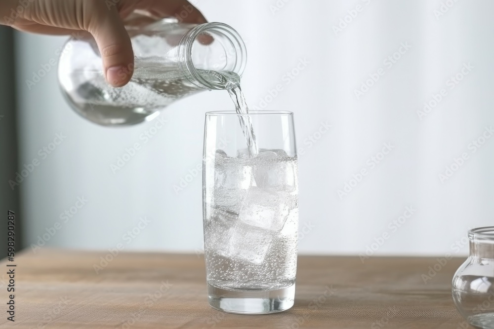 Pouring soda water bottle. Generate Ai Pouring soda water bottle. Generate Ai