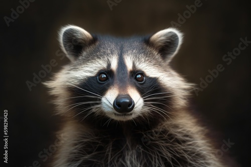 Raccoon animal baby. Generate Ai © nsit0108