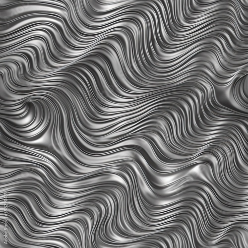 Metallic Waves - This is a repeating pattern which can be tiled and used to make large format prints. (Generative AI)