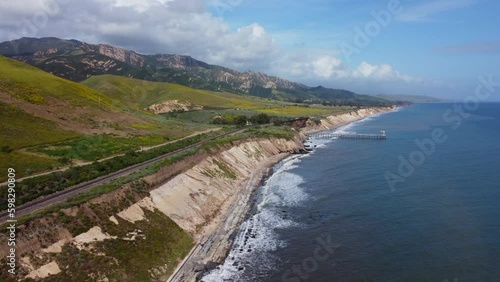 Aerial View of Refugio State Beach, Santa Barbara County