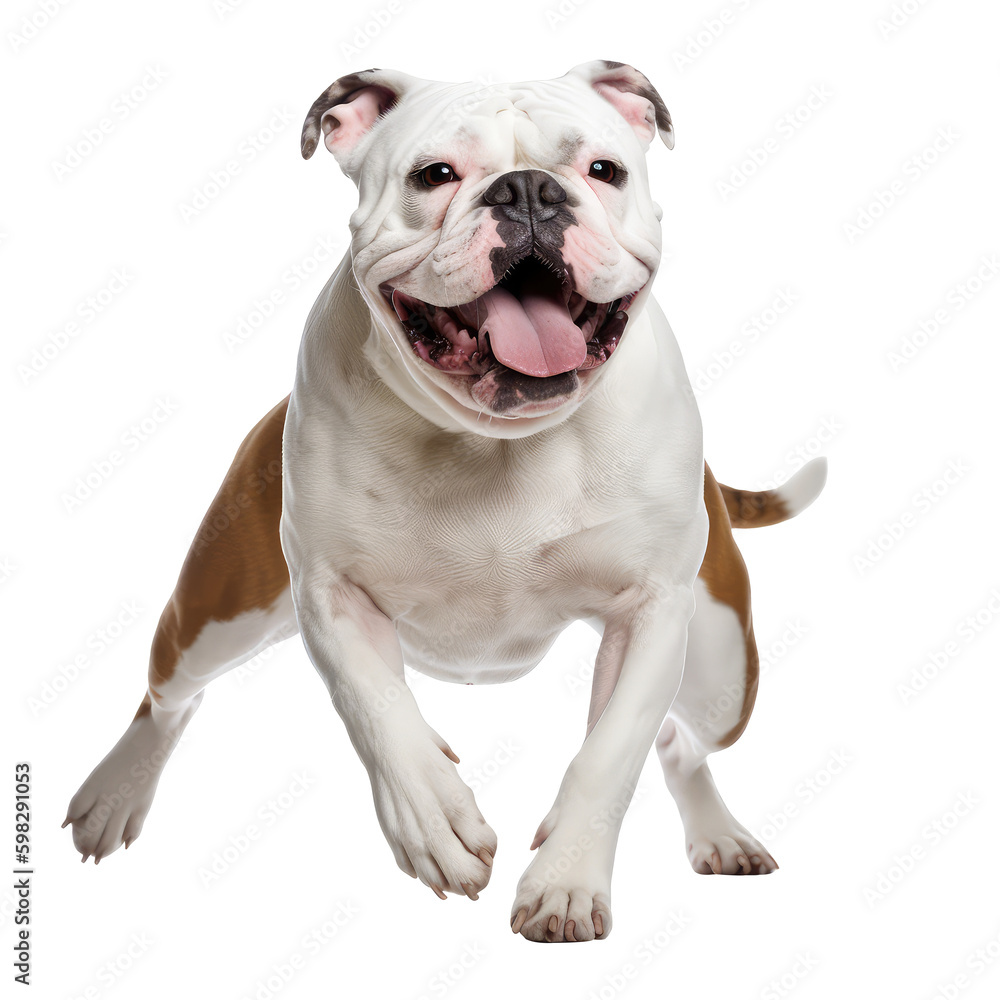 American Bulldog isolated on white background