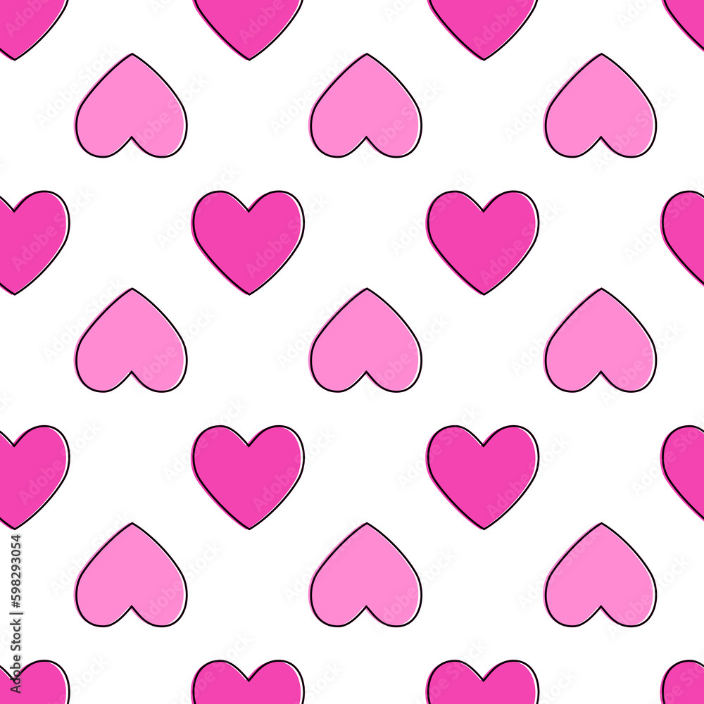 Seamless heart pattern background.Simple heart shape seamless pattern in diagonal arrangement. Love and romantic theme background. Seamless heart pattern background.Simple heart shape seamless pattern in diagonal arrangement. Love and romantic theme background.