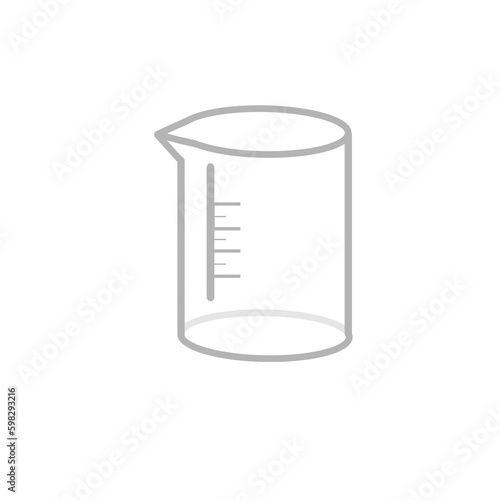 a beaker (also becker or beker) is generally a cylindrical container with a flat bottom.  laboratory equipment